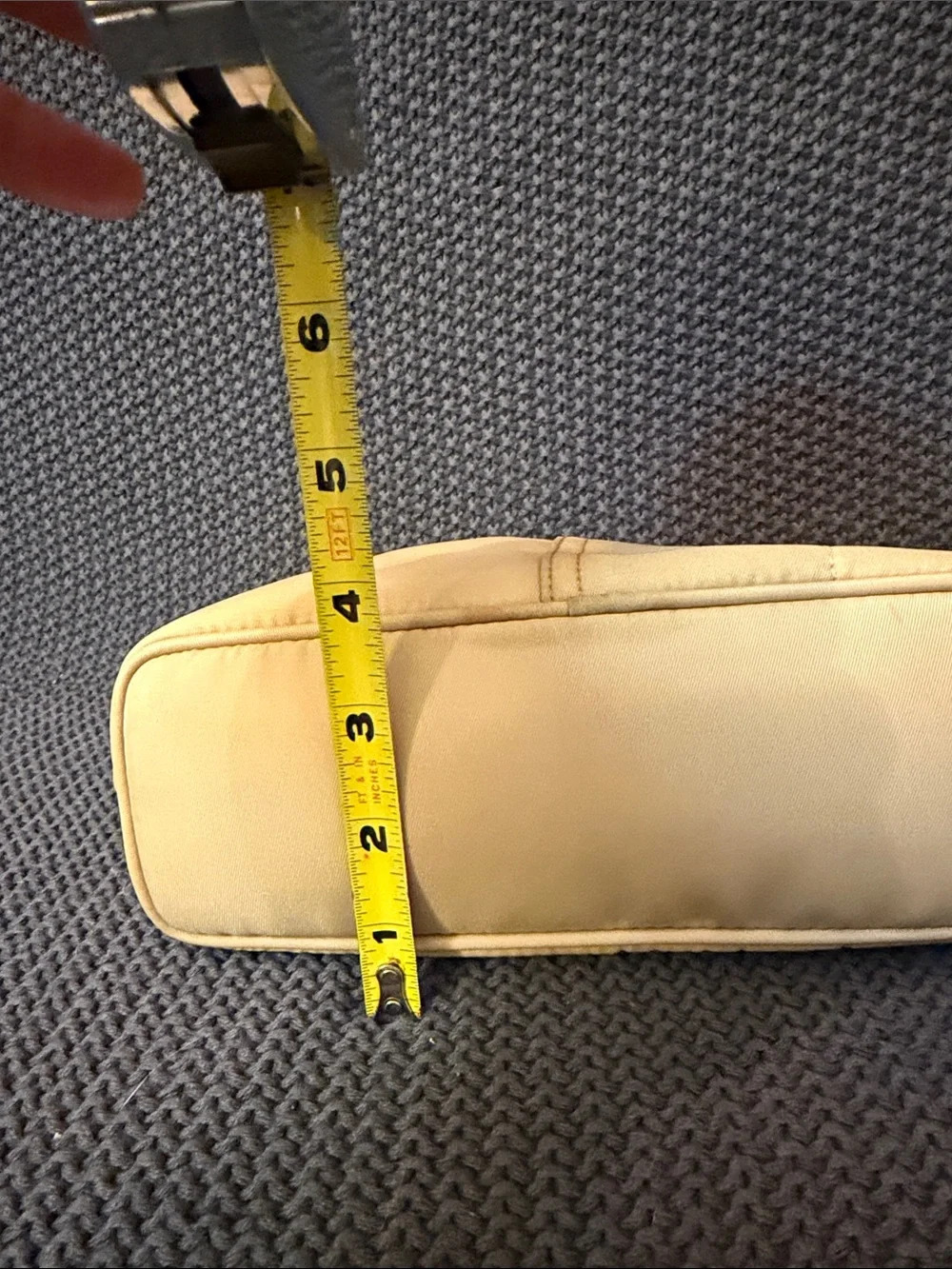Coach Beige Cosmetic Pouch with Red Accent